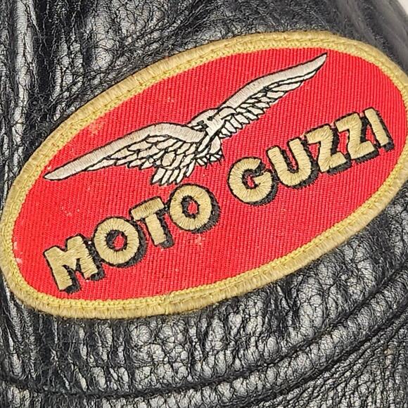 Vanson Leathers Motorcycle Jacket Men 44 Black Moto Guzzi Patch USA Made - Picture 4 of 16